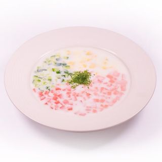 Окрошка с колбасой