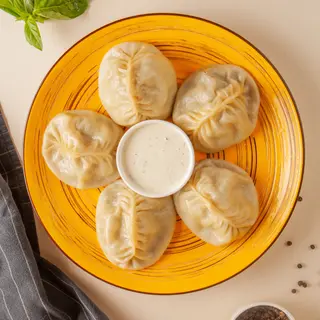 Манты с мясом (5шт ) (320г)