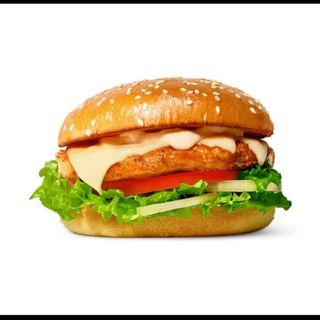 Бургер куриный с картофелем фри