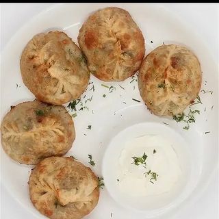 Жаренные манты с мясом