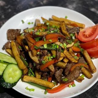 Фри с мясом (350г)