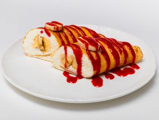 Блинчики с творогом и бананом (330 гр)