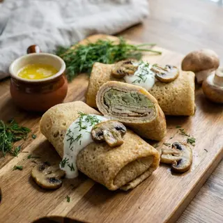 Блинчики с картофелем и грибами (3шт- 240гр)
