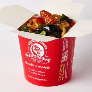 Лапша с копченой курицей