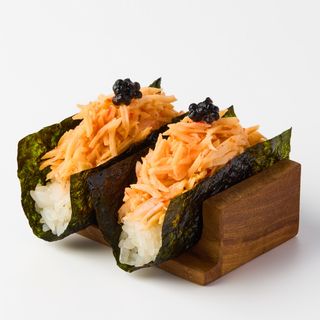 Open ролл с крабом и креветкой