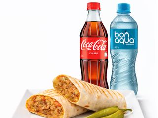 Донер куриный в лаваше + Coca-Cola & Bonaqua
