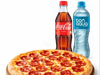 Пепперони (30 см.) + Coca-Cola & Bonaqua