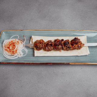 Шашлык из печени завернутой в жир