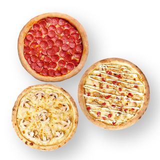 3 пиццы на фирменном тесте