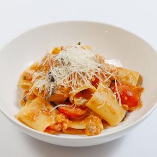 Паста паккери с запеченным баклажаном