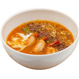 Суп-пюре тыквенный с креветками