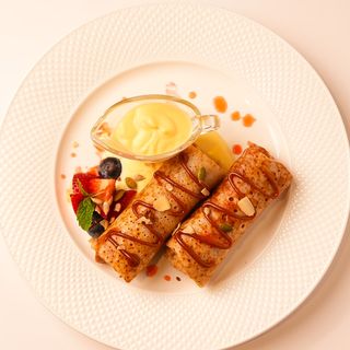 Блинчики с сладким творогом (ірімшік)