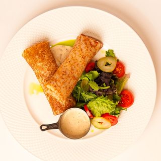 Блинчики с курицей и грибами