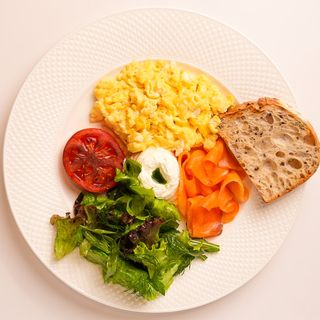 Срембл с лососем