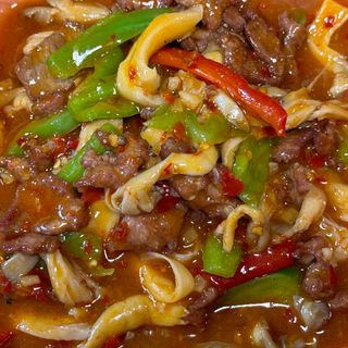 67 Баранина с грибами .蘑菇羊肉