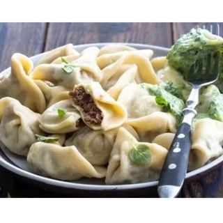 Пельмени с Джусаем韭菜鸡蛋饺子