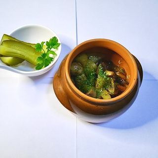Грибы в горшочке