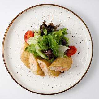 Блины с лососем