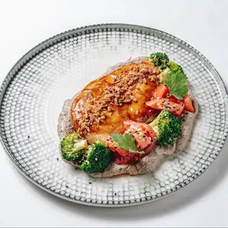 Куриная грудка с грибным пюре