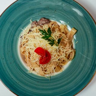 Паста с телятиной и грибами