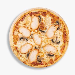 Пицца с копченой курицей