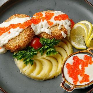 котлеты из семги под сливочным соусом