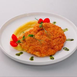 Куриный шницель с картофельным пюре