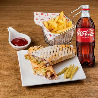 Комбо с донером + фри + Coca-Cola 0,5