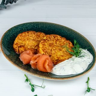 Драники с семгой