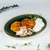 Оладьи из цукини с курицей