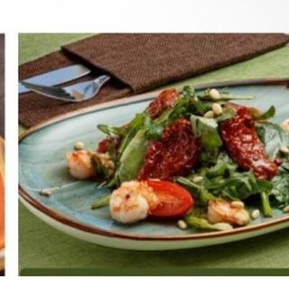 Салат с тигровыми креветками