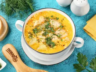 Уха из семги (сырная)