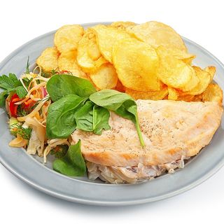 Куриная отбивная с грибами