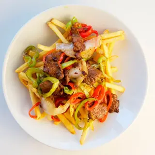 Комбо Фри с мясом, компот 0,5, лепешка