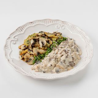 Телятина с грибами