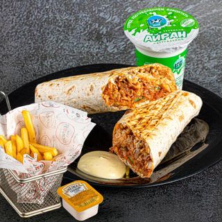 Combo Doner(донер куринный,фри, айран)