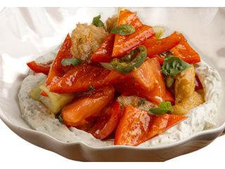 Панцанелла с кремом из феты