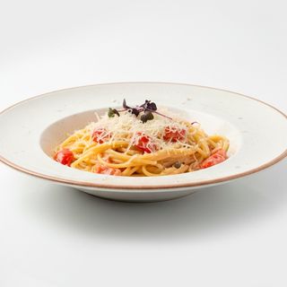 Спагетти с креветками