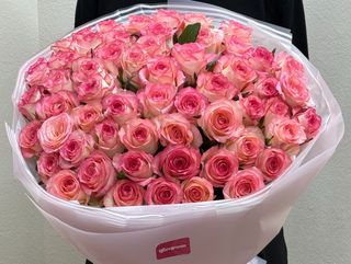 Акция! 51 роза розовая "Джумилия"