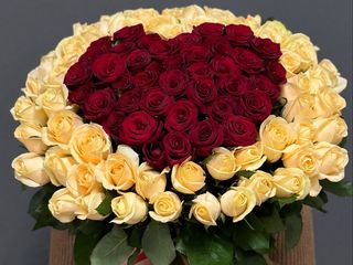 101 роза "Сердце"