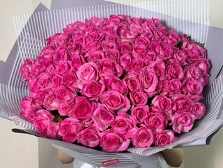 Акция! 101 роза розовая "Кэнди"