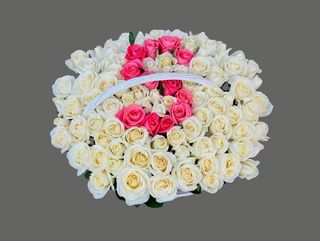 101 роза с буквой (на выбор)