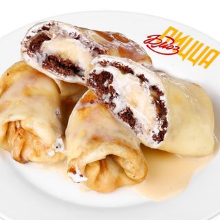 Блинчики с бананом и шоколадом