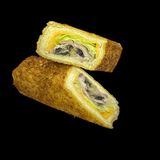 Кранч-ролл с ветчиной и грибами 