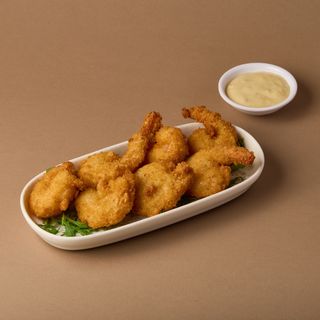 Креветки темпура с соусом васабико