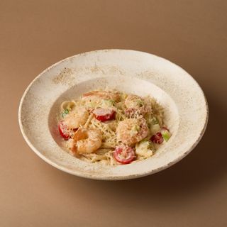 Лингвини с креветками