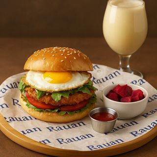 Чизбургер с яйцом