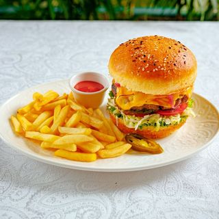 Большой бургер на хоспере