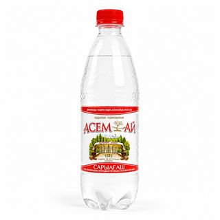 Вода Асем Ай Сарыагаш минеральная газированная 0.5 л