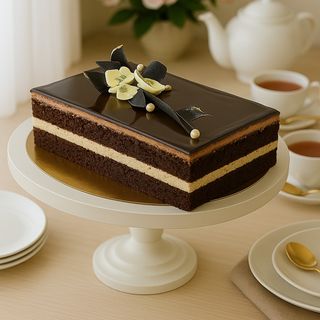 Гүлдермен безендірілген Шоколадты пломбир торты 1.540г / Торт Шоколадный пломбир с цветами 1.540гр